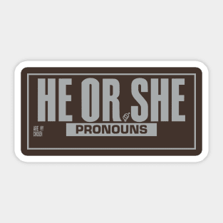 He or She Pronouns, Yum! Sticker